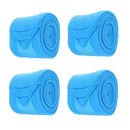 Tubayia 4 Stück Weich Polarfleece Pferd Bandage Fleecebandage Beinbandage für Pferde (Blau) von Tubayia