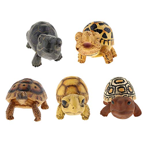 Tubayia 5 Stück Mini Schildkröte Figur Dekofigur für Aquarium Terrarium Ornament Tischdeko von Tubayia