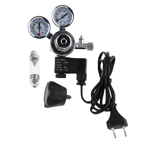 Tubayia CO2 Regler Druckminderer Druckregler Regulator mit Blasenzähler für Aquarium Aquarien von Tubayia