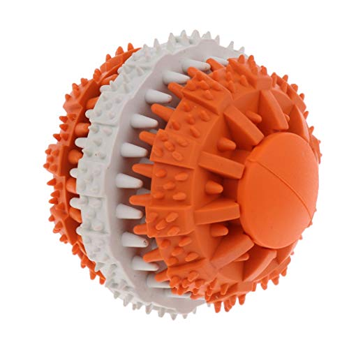 Tubayia Gummi Hundeball Hundespielzeug Trainingsspielzeug Kauspielzeug für Haustier Hunde Katzen (L,Orange) von Tubayia