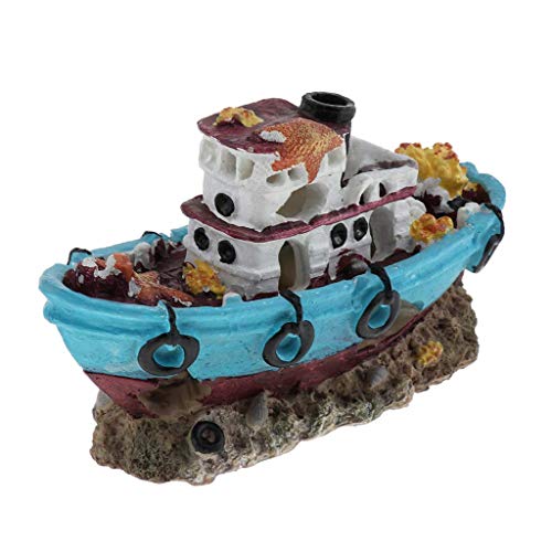 Tubayia Harz Piratenschiff Schiffswrack Landschaft für Aquarium Aquarien Fisch Tank Ornament Dekoration von Tubayia