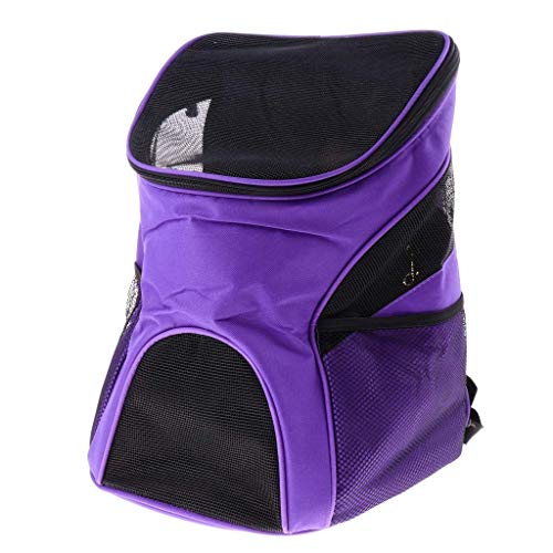 Tubayia Haustier Rucksack Transporttasche Reisetasche Atmungsaktiv Tragetasche für Hunde Katzen (Lila) von Tubayia