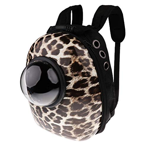 Tubayia Haustier Rucksack Transporttasche Tragetasche für Kleine Hunde oder Katzen (Leopard) von Tubayia