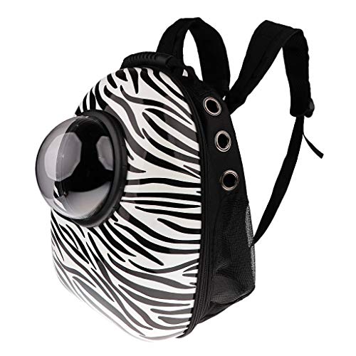 Tubayia Haustier Rucksack Transporttasche Tragetasche für Kleine Hunde oder Katzen (Zebra) von Tubayia