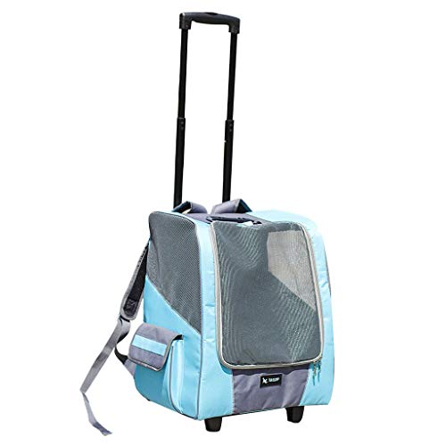 Tubayia Haustier Transporttasche Hund Katze Transportkoffer Haustiertasche für Reisen/Auto (Blau) von Tubayia