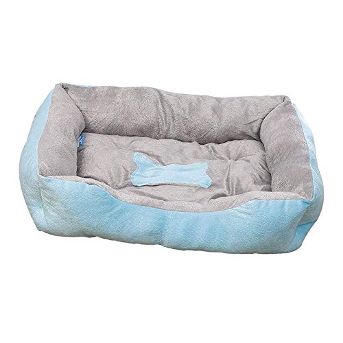 Tubayia Plüsch Hundebett Katzenbett Warme Haustier Bett Sofa Schlafbett für Katzen, Hunde (43x30CM,Blau) von Tubayia