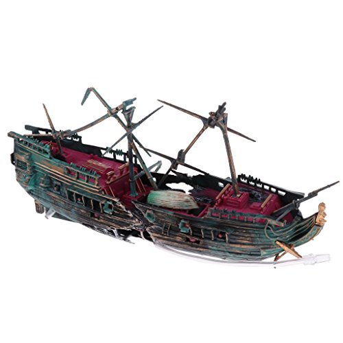 Tubayia Realistische Schiff Wrack Modell Aquarium Ornamente Fisch Tank Dekoration (Farbe 1) von Tubayia