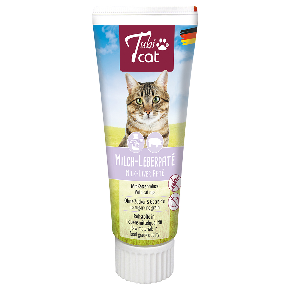 Tubicat Milch-Leberpaté mit Katzenminze - Sparpaket: 6 x 75 g von TubiCAT