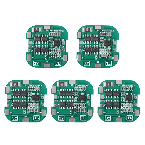 Tuccbay 5 StüCk 4S 8A 14,8V 18650 - Lithium Batterie Ladeplatine Quadratischer PCB Kurzschlussschutz für Bohrmotor von Tuccbay