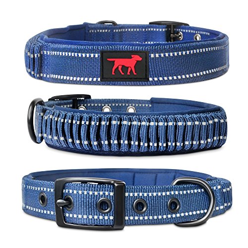 Tuff Pupper Robustes Hundehalsband mit Griff | Halsband aus ballistischem Nylon | Gepolstertes, reflektierendes Hundehalsband mit verstellbaren Edelstahlbeschlägen | Praktische Größe für alle Rassen von Tuff Pupper