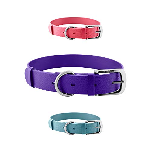 Tuff Pupper Classic Heavy Duty Hundehalsband | 10x stärker als Leder | 100% wasserdichtes und geruchsdichtes Hundehalsband | Robuste, rostfreie Metallteile von Tuff Pupper