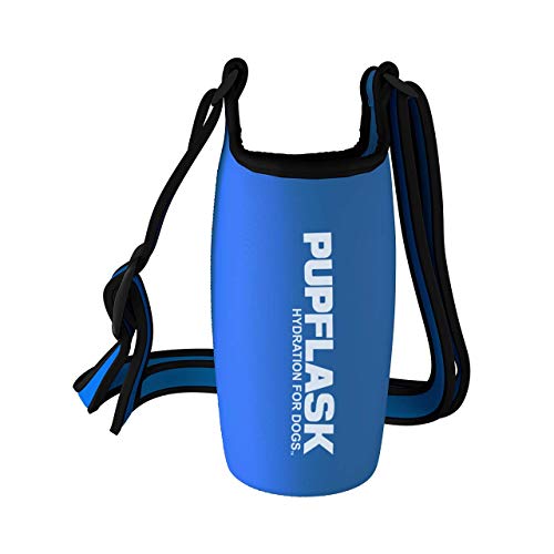 Tuff Pupper PupFlask Isolierter Neopren-Wasserflaschenhalter mit breitem, verstellbarem Schultergurt, ideal für Reisen, Spazierengehen, Wandern von Tuff Pupper