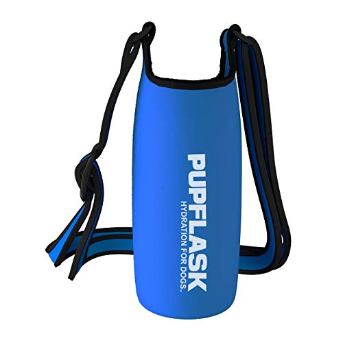 Tuff Pupper PupFlask Isolierter Neopren-Wasserflaschenhalter mit breitem, verstellbarem Schultergurt, ideal für Reisen, Spazierengehen, Wandern von Tuff Pupper