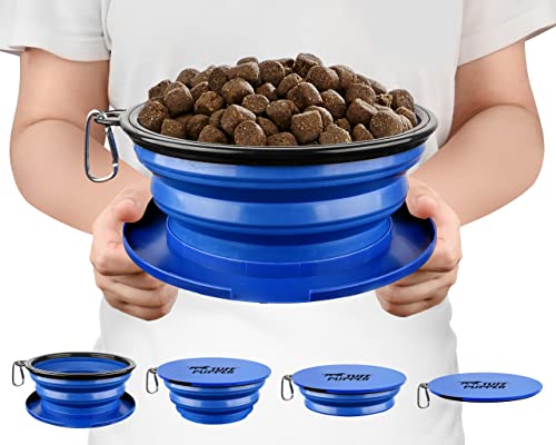 Tuff Pupper SuperBigSlurp - Zusammenklappbare Hundenäpfe | Praktische Reisenäpfe für Hunde mit Aufbewahrungsdeckel | Hält Welpen hydratisiert und voll -XL (60oz) von Tuff Pupper