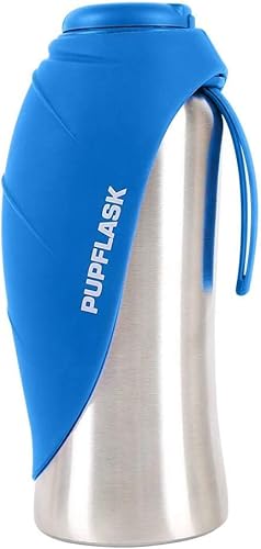 Tuff Pupper pupflask bewegliche wasserflasche | 27 oder 40 oz Edelstahl | bequeme hundereise-wasserflasche hält pup hydrated | tragbare hundewasserschüssel und reisen wasserflasche für Hunde von Tuff Pupper