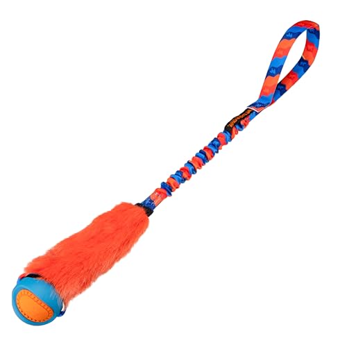 Tug-E-Nuff Fauxtastic PowerBall Bungee, strapazierfähiges Bungee-Zerrspielzeug für Hunde, ideal für interaktives Hundetraining und Hunde jeden Alters, aus strapazierfähigem Kunstfell, 63 cm lang, von Tug-E-Nuff Dog Gear