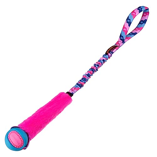 Tug-E-Nuff - Fauxtastic PowerBall Bungee, strapazierfähiges Bungee-Zerrspielzeug für Hunde, ideal für interaktives Hundetraining und Hunde jeden Alters, aus strapazierfähigem Kunstfell, 63 cm lang von Tug-E-Nuff