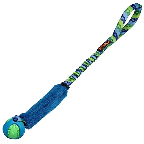 Tug-E-Nuff – Fauxtastic PowerBall Bungee | Langlebiges Bungee-Zerrspielzeug für Hunde | Ideal für interaktives Hundetraining und Hunde jeden Alters | aus strapazierfähigem Kunstfell | 63 cm lang von Tug-E-Nuff