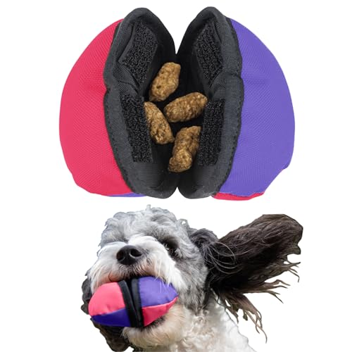 Tug-E-Nuff Dog Gear Die Muschel, kompaktes Leckerli-Spenderspielzeug für Hunde mit cleverem Öffnungsmechanismus, ideal für interaktives Hundetraining, taschenfreundlich, 4,5 Zoll von Tug-E-Nuff