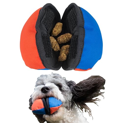 Tug-E-Nuff Dog Gear Die Muschel, kompaktes Leckerli-Spenderspielzeug für Hunde mit cleverem Öffnungsmechanismus, ideal für interaktives Hundetraining, taschenfreundlich, 4,5 Zoll von Tug-E-Nuff