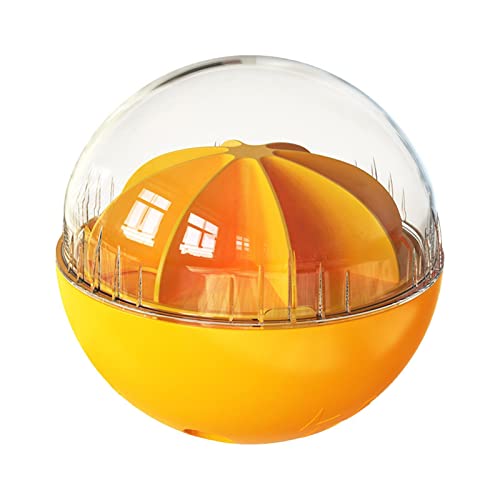 Futterballspielzeug für Hunde | Puppy Funny Sound Futterspender Ball mit transparenter Getreidespeicherabdeckung - Futterspender Hund IQ Leckerli Ball Spielzeug mit lustigem Sound Rotierendes Tumotsit von Tumotsit