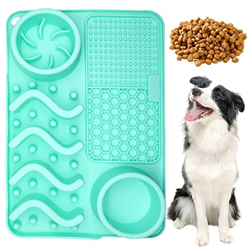 Tumotsit Leckpads für Hunde - Multifunktionales Leckkissen für Hunde,Haustier-Leckmatte für Lebensmittel, Leckereien, Joghurt oder Erdnussbutter, Hundespielzeug für Langeweile und Stimulierung von Tumotsit