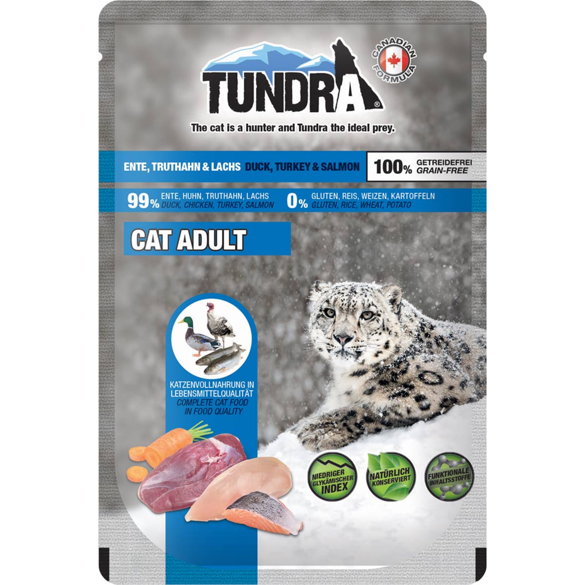 Tundra Cat Pouchpack Ente, Truthahn & Lachs 16x85g von Tundra