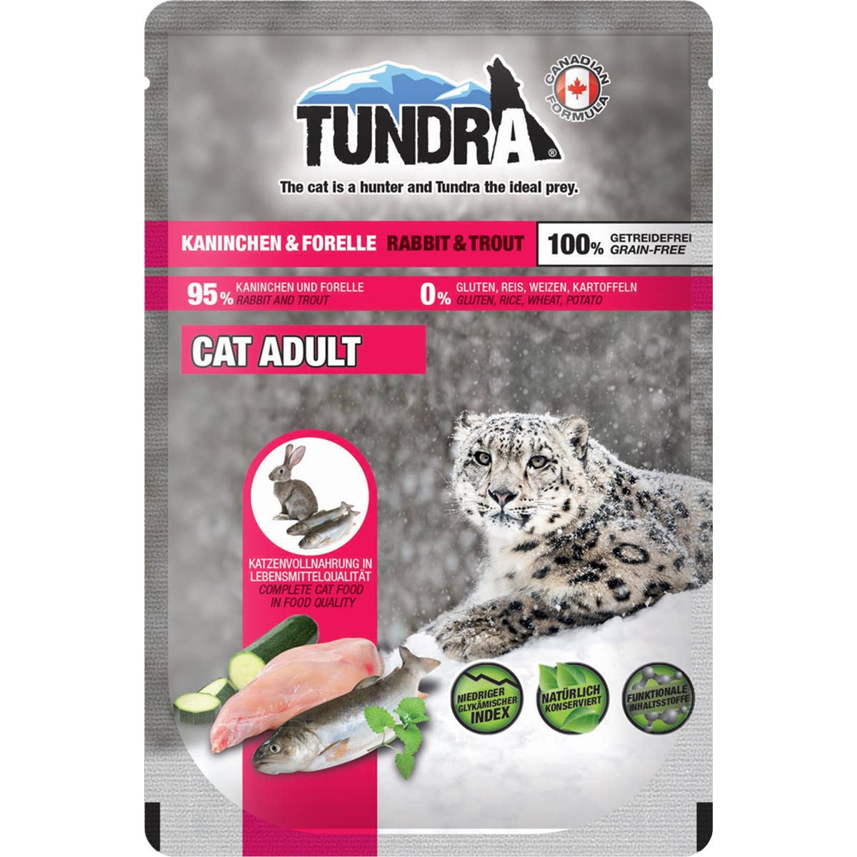 Tundra Cat Pouchpack Kaninchen & Forelle 16x85g von Tundra