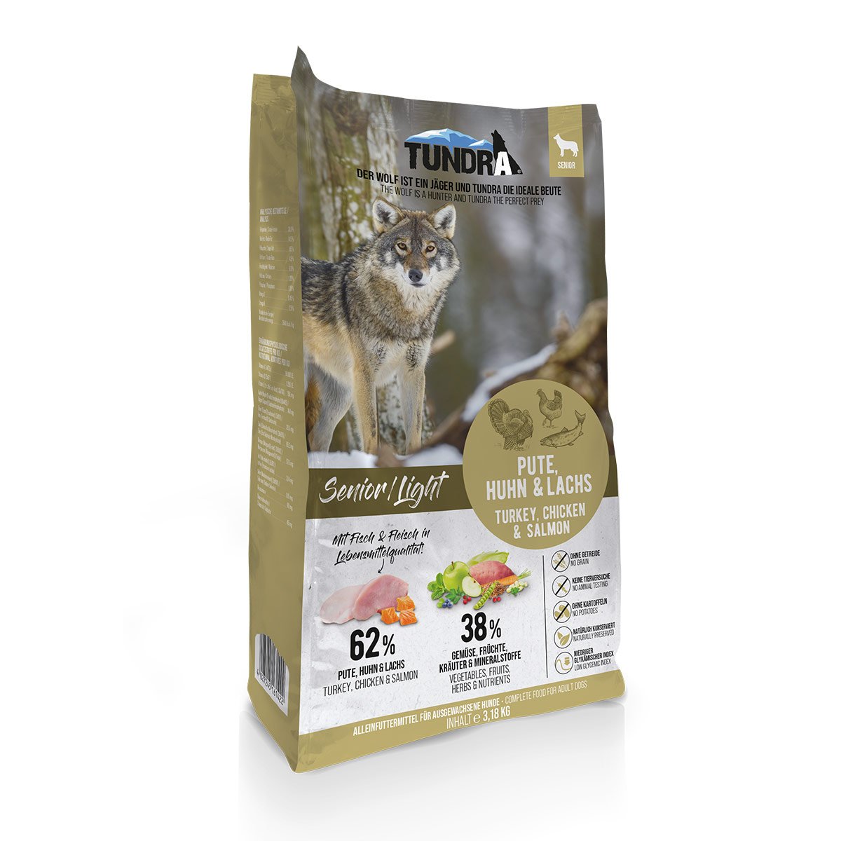 Tundra Dog Senior/Light Pute, Huhn & Lachs 3,18kg von Tundra