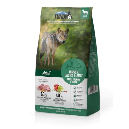 Tundra Trockenfutter Hundefutter Hirsch, Ente & Lachs - getreidefrei (11,34 kg) von Tundra Petfoods