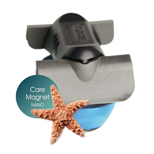 TUNZE Care Magnet Nano I Aquarienreiniger für 6-10mm Glasstärke I schlanker Scheibenreiniger mit abgerundeten Kunststoffklingen I Algenmagnet mit stark minimierter Kratzgefahr I Aquariumglas-Reiniger von Tunze