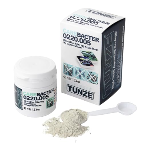 TUNZE Care Bacter 40 ml | Bioaktives Filtersubstrat mit Bakterien auf Maerl-Steinmehlsubstrat | Reinigungsprodukt zur Algenverhütung I optimale Aquarienpflege für Süß- und Meerwasseraquarien von Tunze