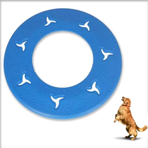 TuseRxln Hundespielzeug mit Frisbee-Flyer für Hunde, 1 Stück, fliegende Scheibe, TPR-Material, leicht, langlebig und wasserabweisend, Haustier-Training, Outdoor-Übungsspielzeug für Hunde (blau) von TuseRxln