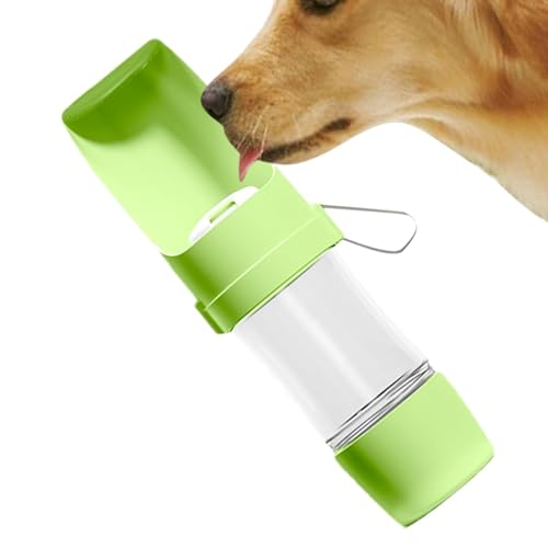 Tuxxjzm Hunde-Wasserflasche zum Spazierengehen, 2-in-1, Zubehör für kleine Hunde, Reiseausrüstung, Welpenzubehör, großes Fassungsvermögen, auslaufsicher für Outdoor, Trinken von Tuxxjzm