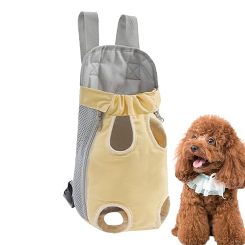 Tuxxjzm Hundetragerucksack – Legs Out Travel Pet Carrier – Head-Out-Rucksack, atmungsaktive Haustier-Vorder- und Rückentrage für Reisen, Wandern, Radfahren, Outdoor von Tuxxjzm
