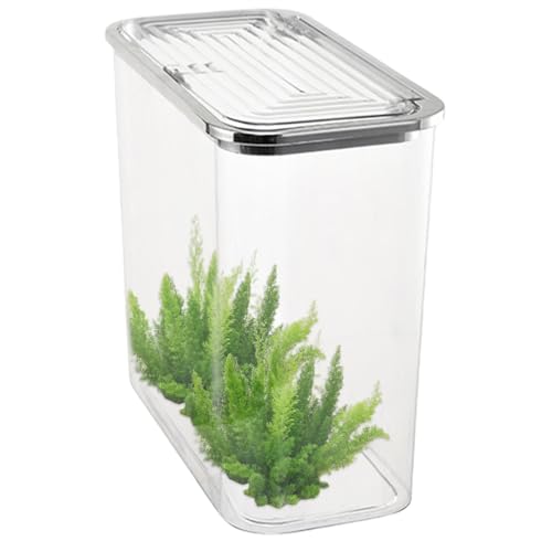 Tuxxjzm Kleines Aquarium – transparentes Betta-Aquarium, dekoratives Betta-Tank, Fisch-Aquarium, Landschaftsschildkrötenbecken für Garnelen, Guppy Quallen von Tuxxjzm