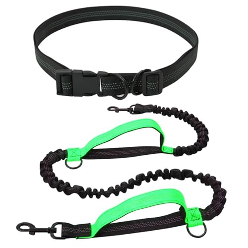 Tuxxjzm Laufendes Hundeseil, freihändig – einziehbares Seil für Hunde, Taillenseil für Spaziergänge mit dem Hund, reflektierender Taillengürtel, Trainingsseil für Hunde von Tuxxjzm