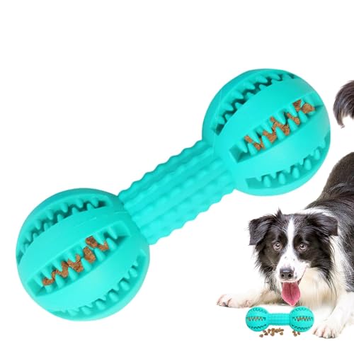 Tuxxjzm Leckerli-Spender für Hundespielzeug, Leckerli-Spielzeugspender für Hunde,Futterausgabe-Zahnreinigungsspielzeug für Welpen - Hundespielzeug zum Zähneknirschen in Hantelform von Tuxxjzm
