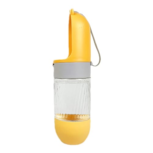 Tuxxjzm Tragbare Hundewasserflasche,Hundewasserflasche - Pet Feeder Hundetrinkflasche - Welpen-Trinknapf mit Futterbehälter, Haustier-Wasserflasche, Hundeflasche, Hunde-Wasserspender für Katzen und von Tuxxjzm