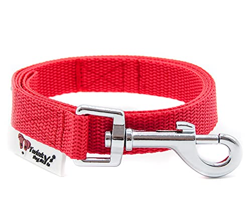 Twinkys Dog Style Hundeleine OHNE Handschlaufe Rot 1 Meter 20 mm breit für Hunde bis 50 kg Made IN Germany von Twinkys