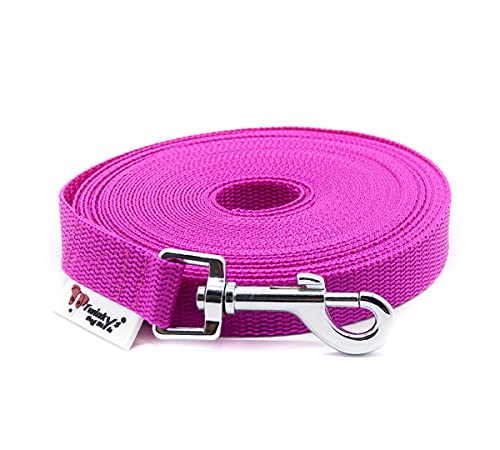 Twinkys Dog Style Hundeleine Schleppleine MIT Handschlaufe Pink 20 Meter 20 mm breit für Hunde bis 50 kg Made IN Germany von Twinkys