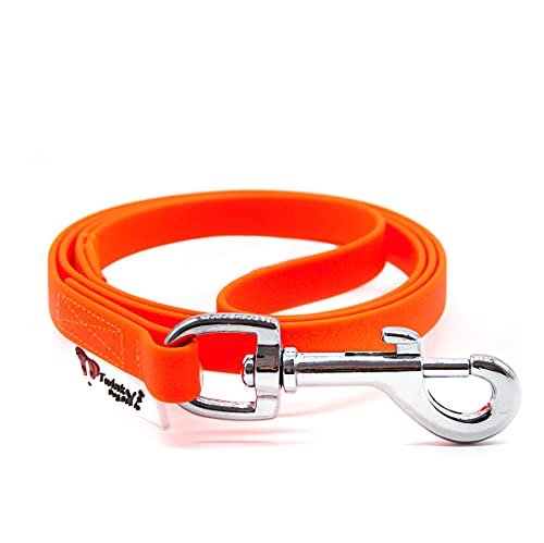 Twinkys Dog Style Hundeleine Wasserabweisend 13 mm breit für Hunde MIT Handschlaufe Neon Orange 1 Meter Made IN Germany von Twinkys