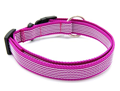 Twinkys Gummiertes Hunde Halsband S-M 27 cm - 44 cm Pink Made IN Germany von Twinkys