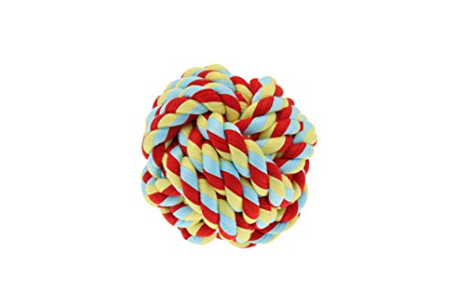 Twist-Tee Happy Pet Hundespielzeug, Ball aus recycelter Baumwolle von Twist-Tee