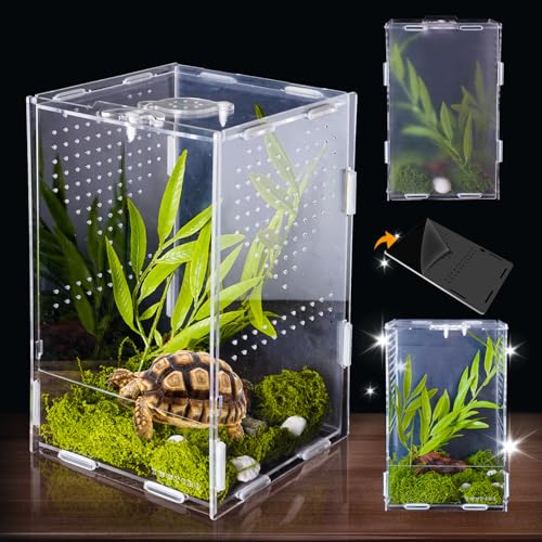 Springspinnengehege aus Acryl, Insektenterrarium, Käfergehege, Reptilienkäfig, Mantis-Lebensraum, Arboreal Tarantel, Schlangenterrarium, Froschgehege, Tür vorne öffnende Eidechsen-Tank von TwwTCRO