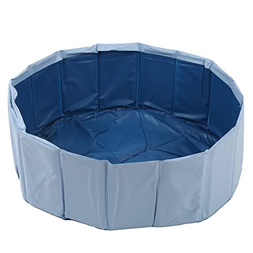 Tyenaza Faltbarer Swimmingpool, Haustierbadewanne, Faltbarer Hundepool, Badewanne, Badeeimer, PVC-Außenpools für Hunde, Katzen, Kinder von Tyenaza