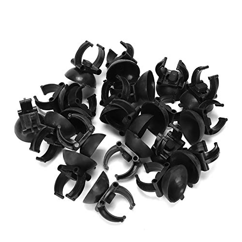 Tyenaza Heizstab-Clips, 20-teiliges Set, Aquarium-Heizstab-Clips, Aquarium-PVC-Saugnapf, Luftleitungsrohr-Halter, für Salzwasser-Süßwassertanks von Tyenaza