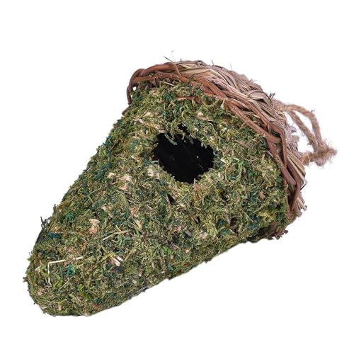 Tyinerc Grass Bird House, gewebtes Kolibri House,Atmungsaktives Tit Shelter für Outdoor | Baumelnde Vögelhäuser, Hummingbird -Schlaftaschen für Garten, Innenhof, Zäune von Tyinerc