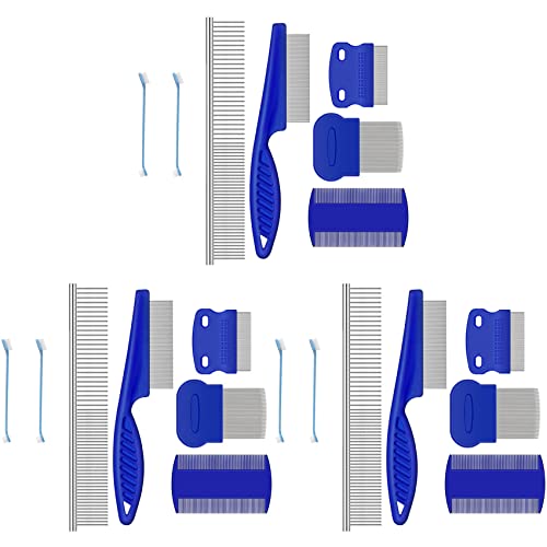 Tynmoel 21 Stück Tränenfleckentferner Kamm Doppelseitiger Hundeaugenkamm Pinsel Hundeflohkämme Doppelkopfkamm Mehrzweckwerkzeug von Tynmoel