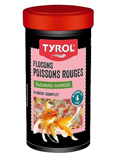 Tyrol | Goldfischflocken | Goldfischfutter | Alleinfutter auf Basis essentieller Nährstoffe | Getreide und pflanzliche Proteinextrakte | 20 g | 100 ml von Tyrol